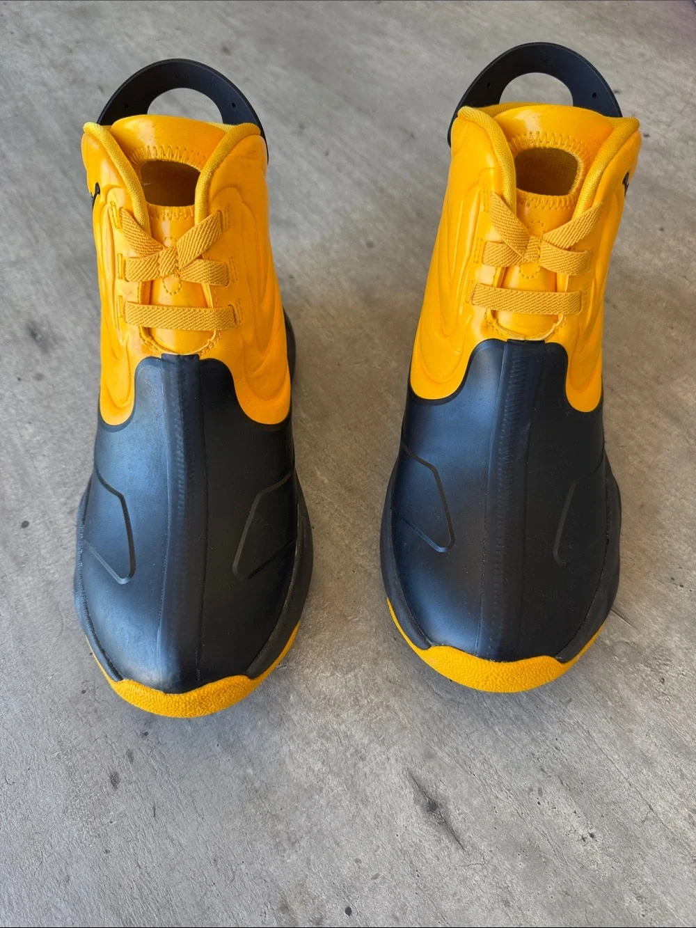 Jordan Drip 23 High-Top Kids Yellow Black Dual Rain Boots/Athletic Shoes